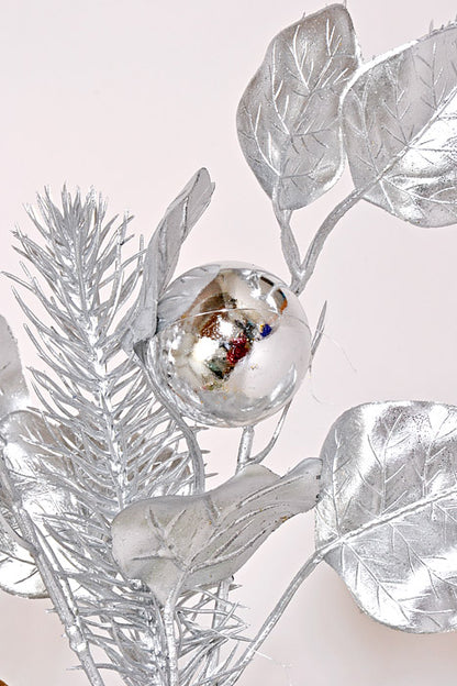20" Ectroplanting Ball &amp; Leaf Silver