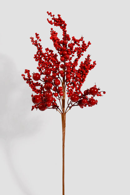 28" Mixed Berries Spray Red