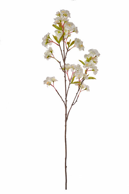 32" Silk Cherry Blossom Spray White