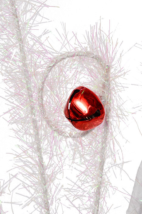 34" Fuzzy Swirl Spray Red/White