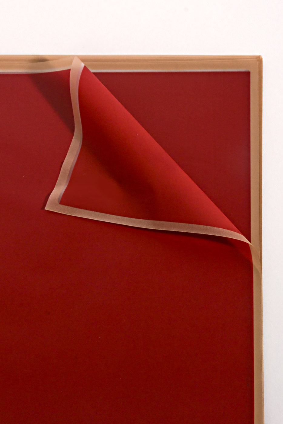 22.5&quot; Champagne Edge Flower Wrap Burgundy Pkg/20