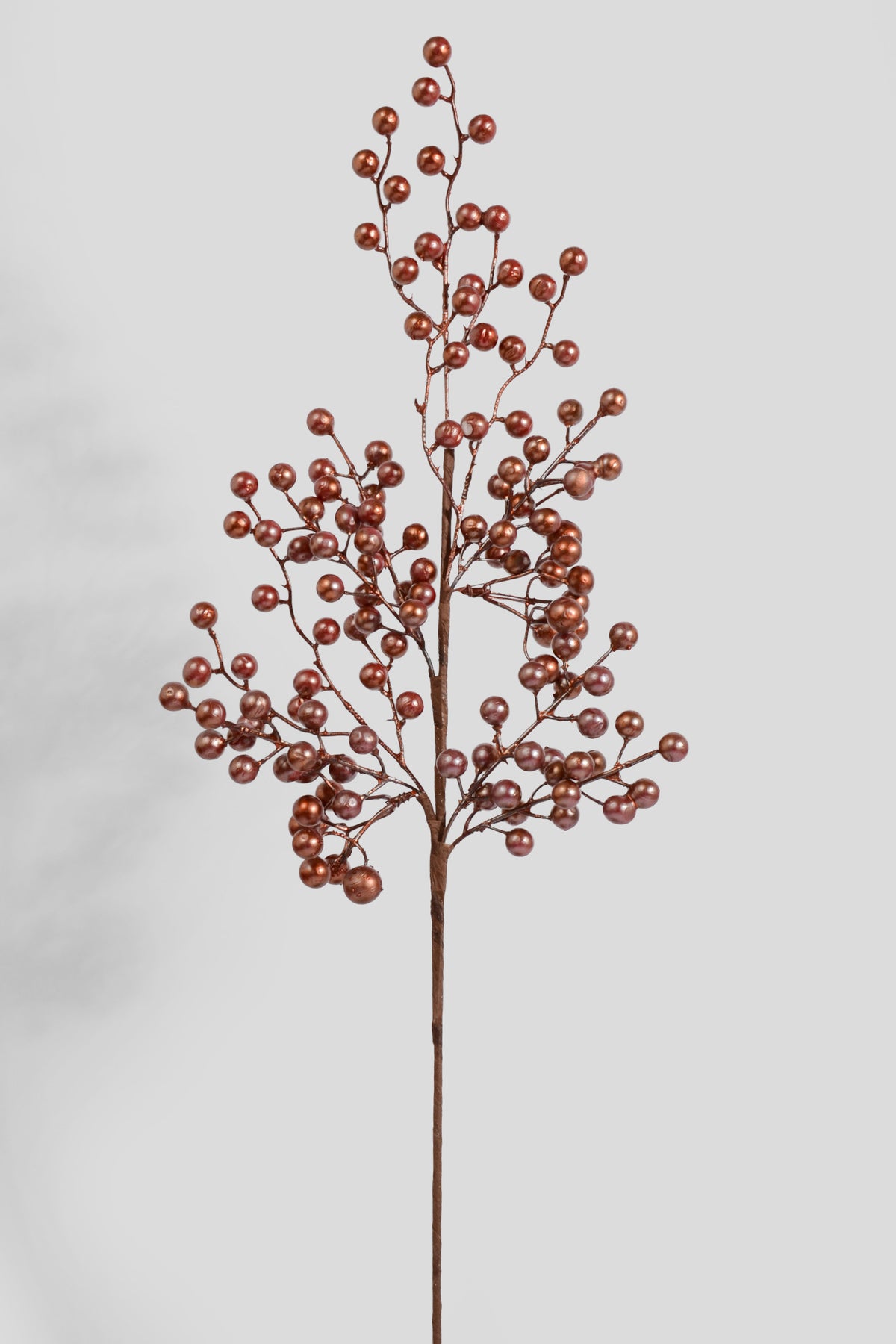 28" Metallic Berries Stem Copper