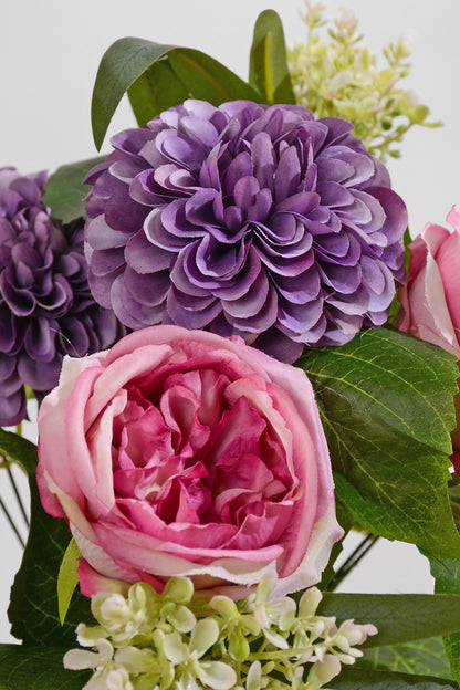 20" Silk Rose Dahlia Bush Mauve/Purple