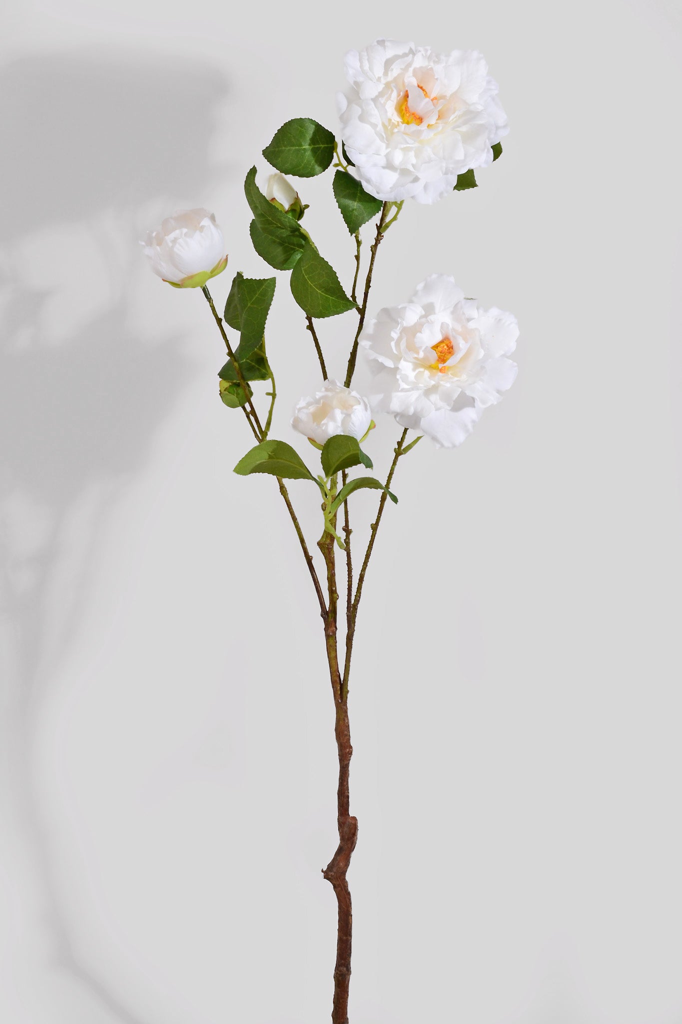 28.5" Silk Camellia Spray White