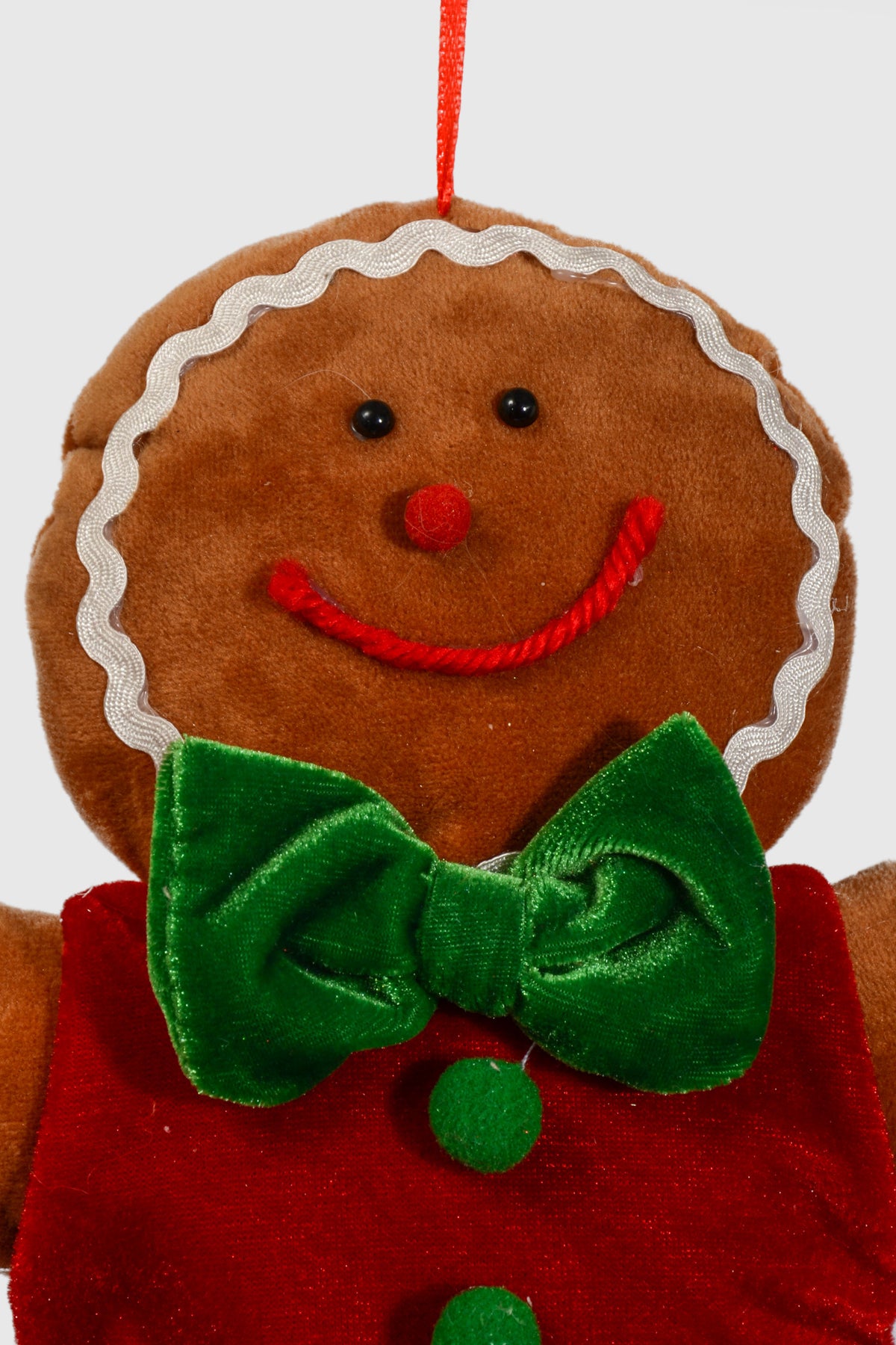 9.75" X 7.5" Gingerbread Man Ornament Natural/Red
