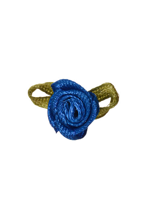 3/4" Ribbon Rose Royal Blue Pkg/12