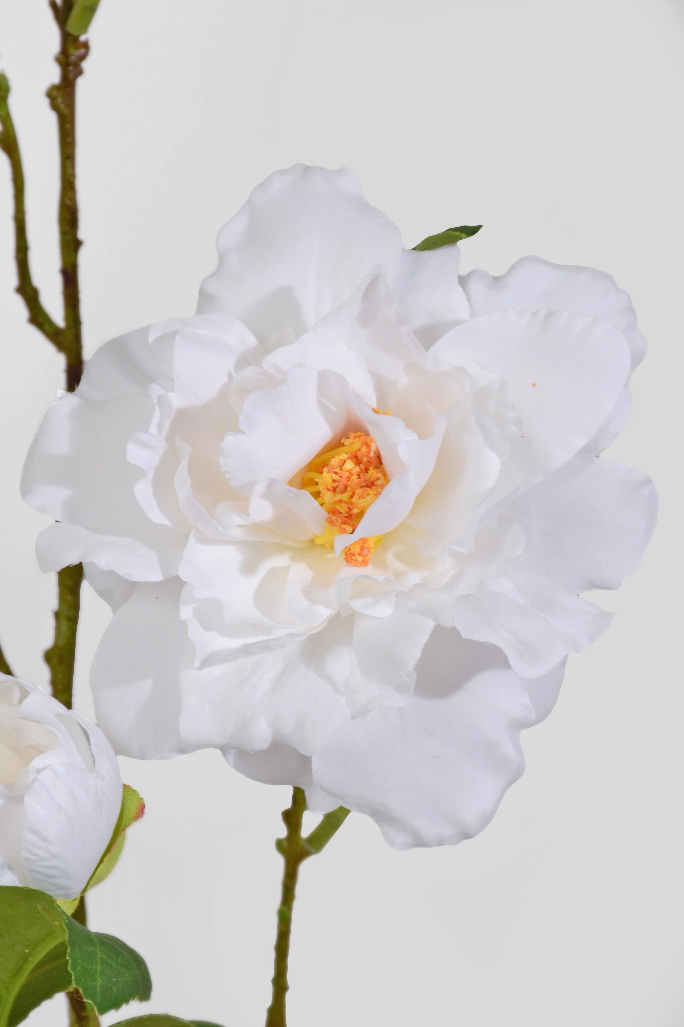 28.5" Silk Camellia Spray White
