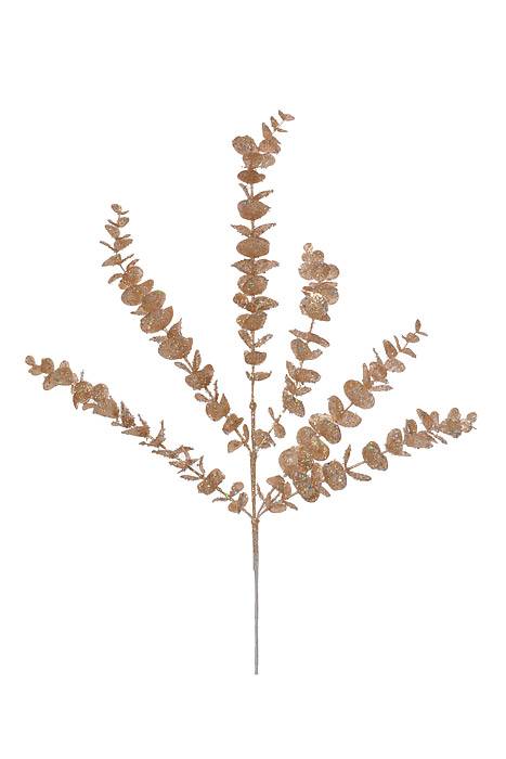 24" Glitter/Sequin Eucalyptus Spray (Champagne)