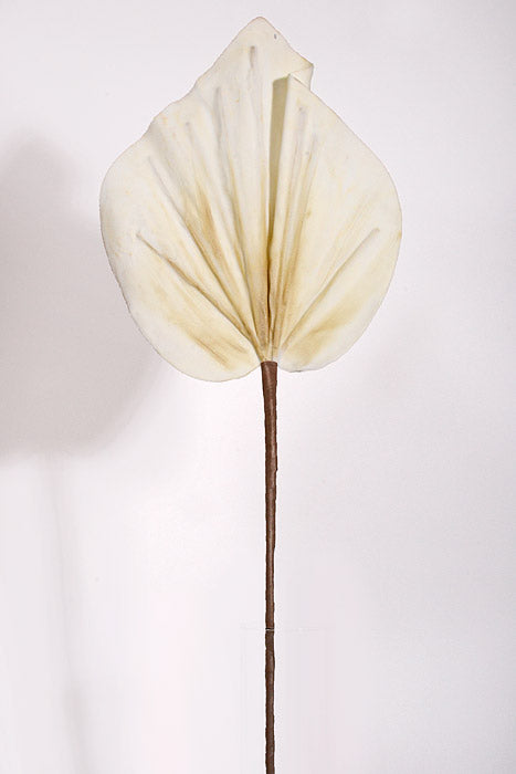 33" Foam Fan Palm Spray Cream