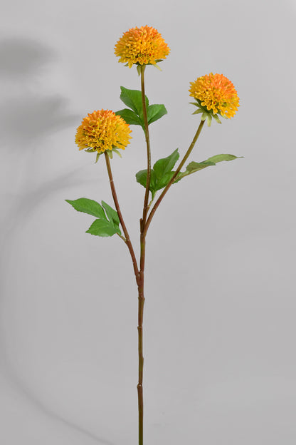 28.5" Artificial Dahlia Spray Yellow/Orange