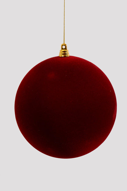 150MM Velvet Ornament Ball Burgundy