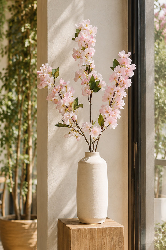 35.5" Silk Cherry Blossom Spray Pink
