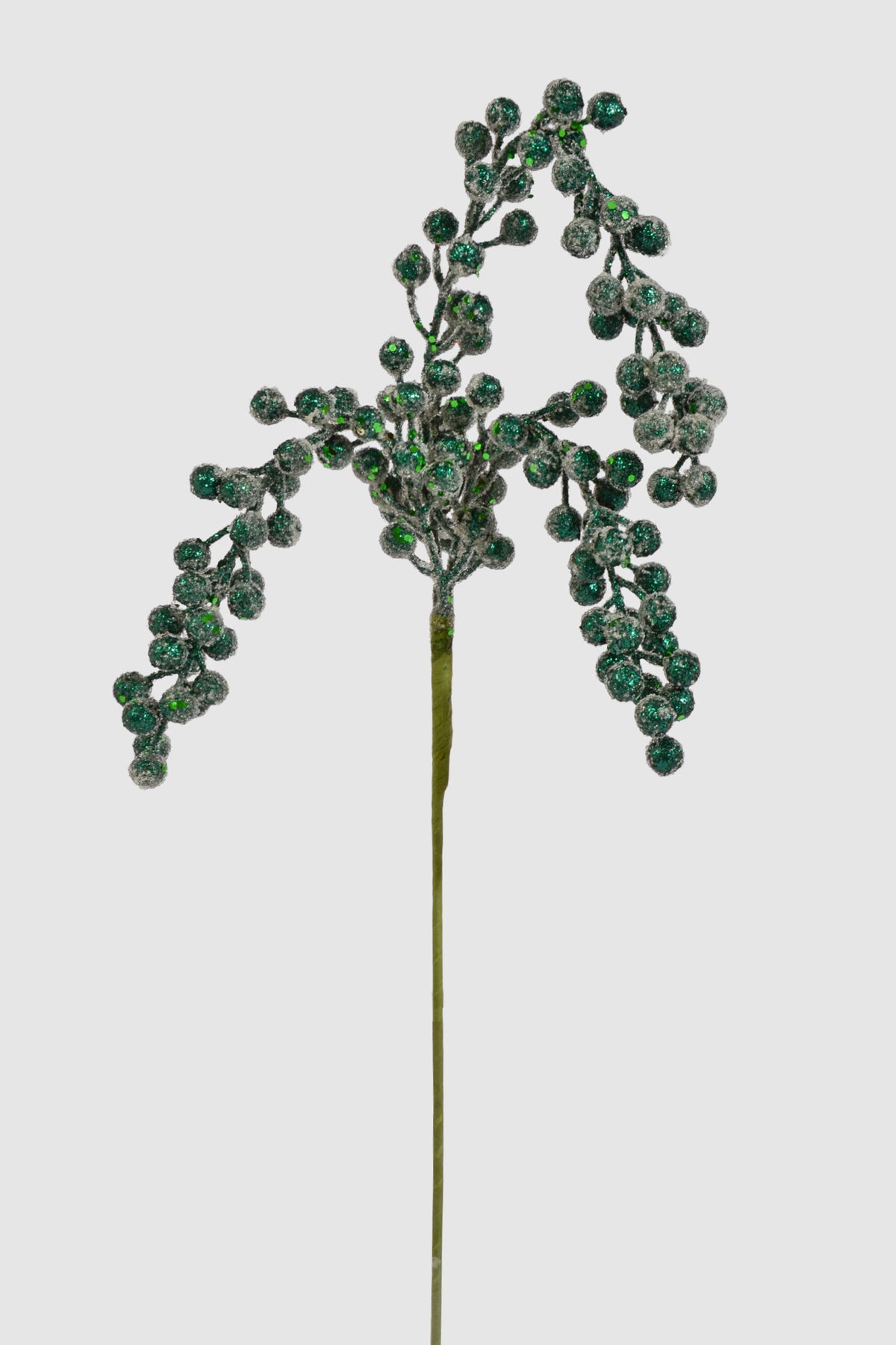 31" Frosted Berries Stem Emerald