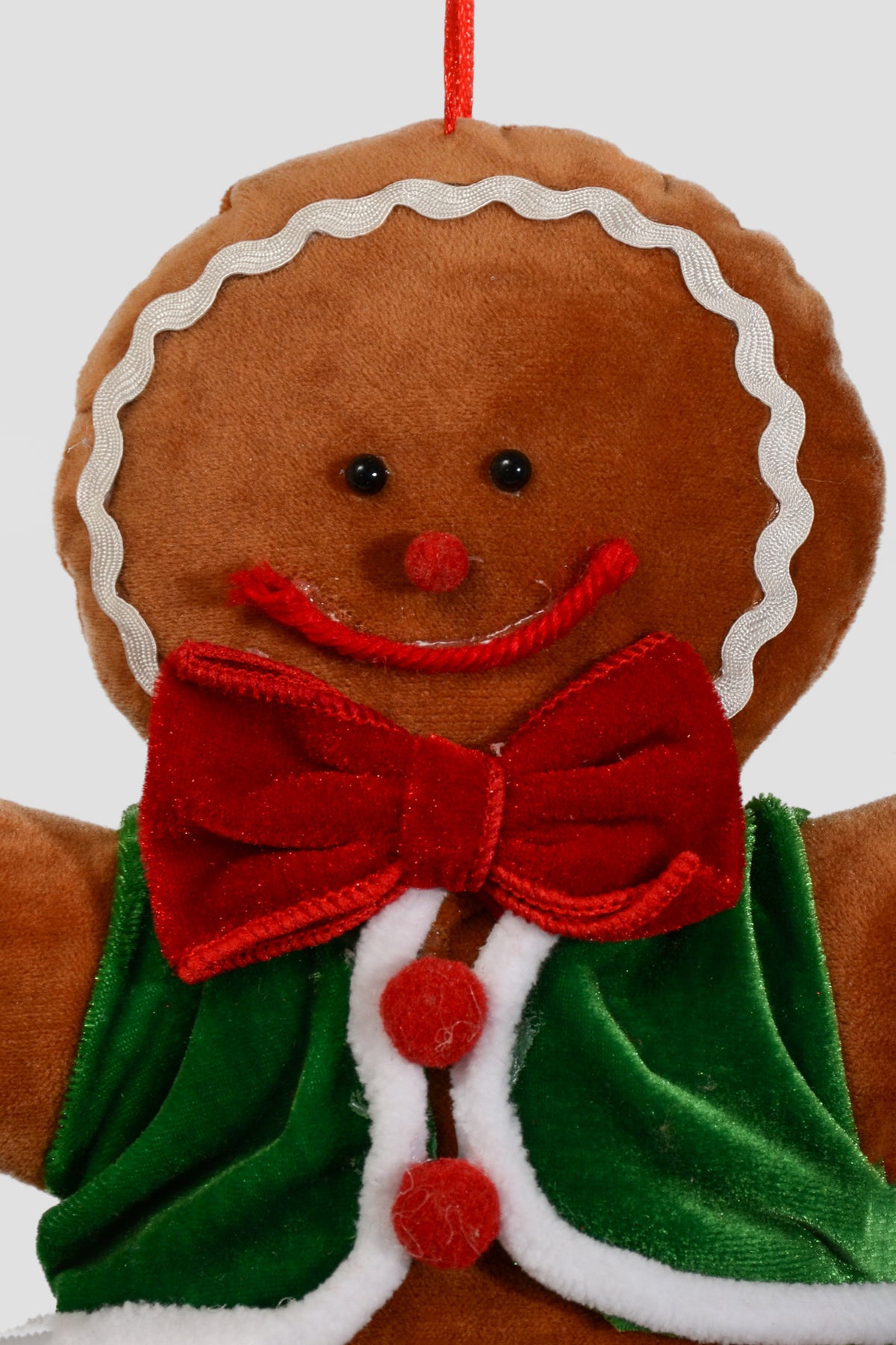 9.75" X 7.5" Gingerbread Man Ornament Natural/Green