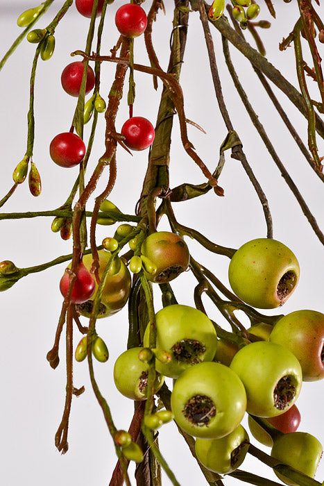 6Ft Artificial Berry Garland Red/Apple Green