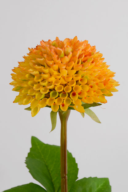 28.5" Artificial Dahlia Spray Yellow/Orange