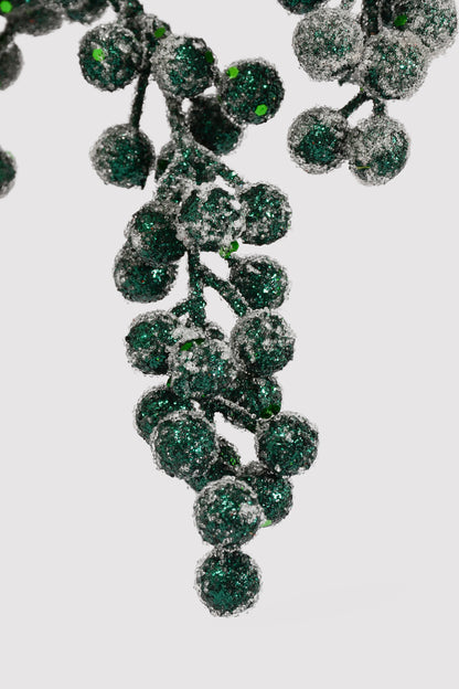31" Frosted Berries Stem Emerald