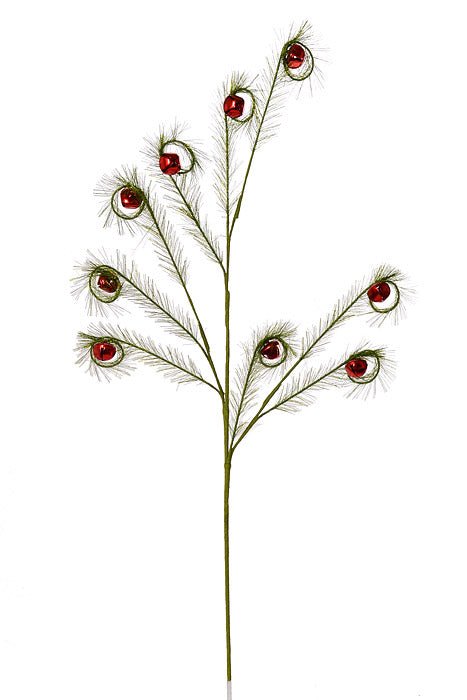 34" Fuzzy Swirl Spray Green/Red