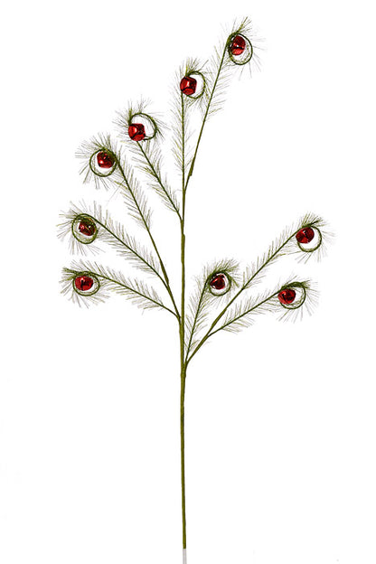 34" Fuzzy Swirl Spray Green/Red