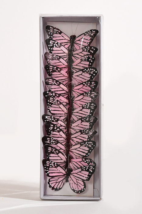 3" Butterfly Pink Box/12