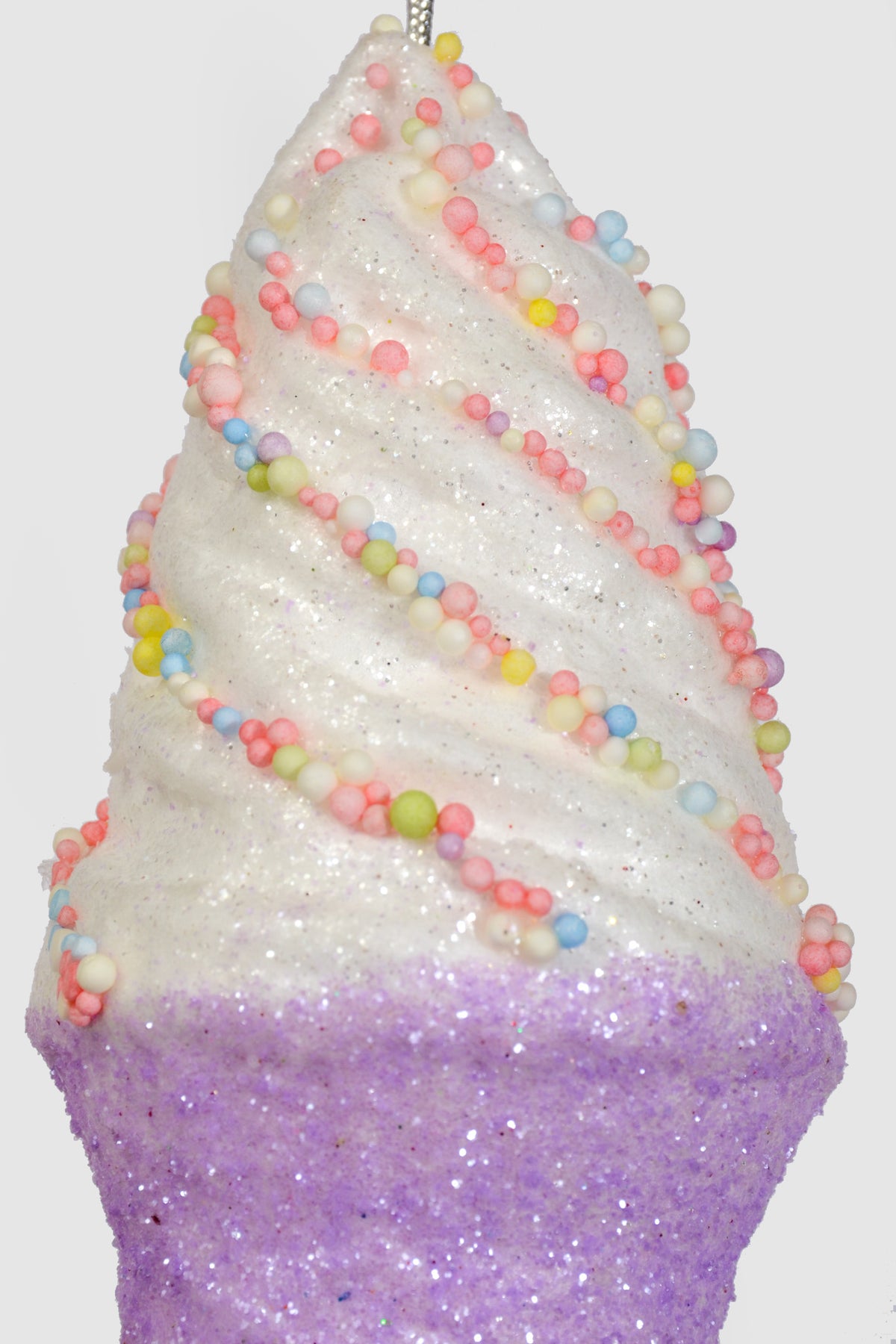 6.5" Ice Cream Cone Ornament Purple