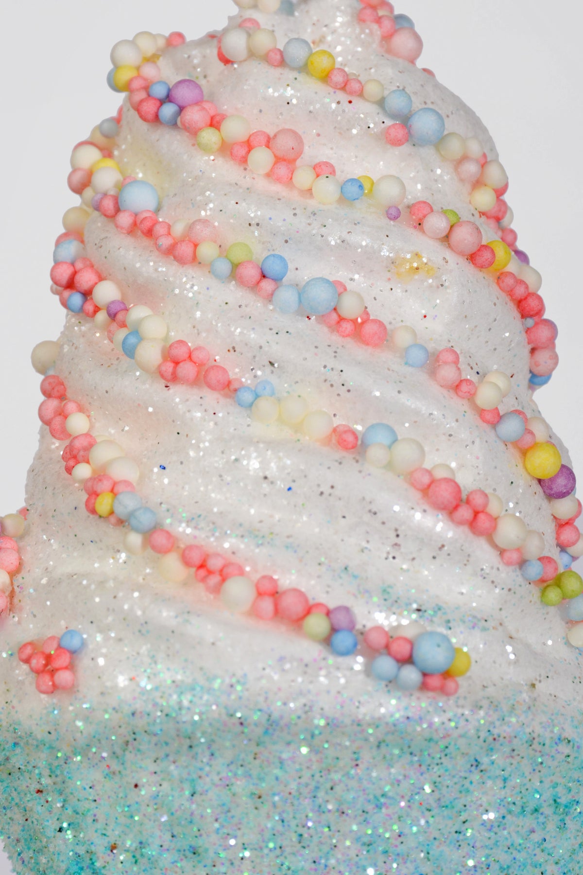 6.5" Ice Cream Cone Ornament Blue
