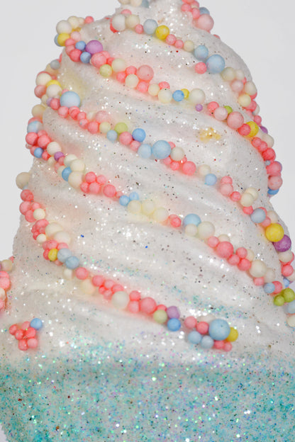 6.5" Ice Cream Cone Ornament Blue