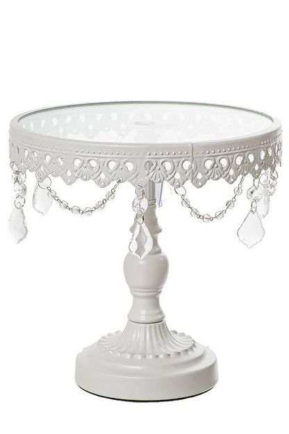 7" /9" /10.5" H Round Cake Stand W/crystal White