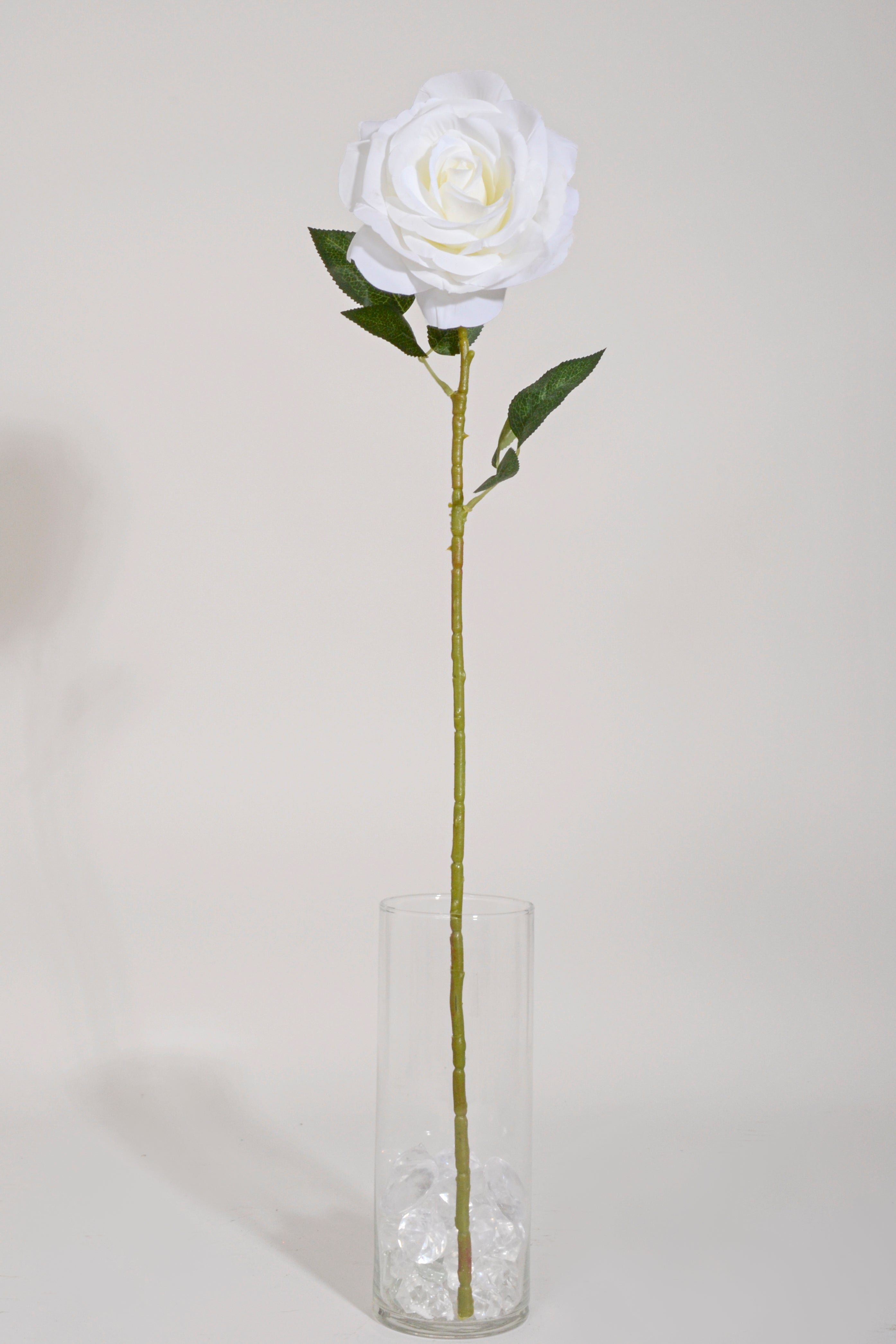 26" Silk Rose Spray White