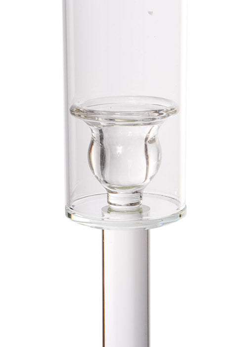 28&quot; Crystal Candle Holder With Glass Clear