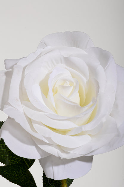 26" Silk Rose Spray White