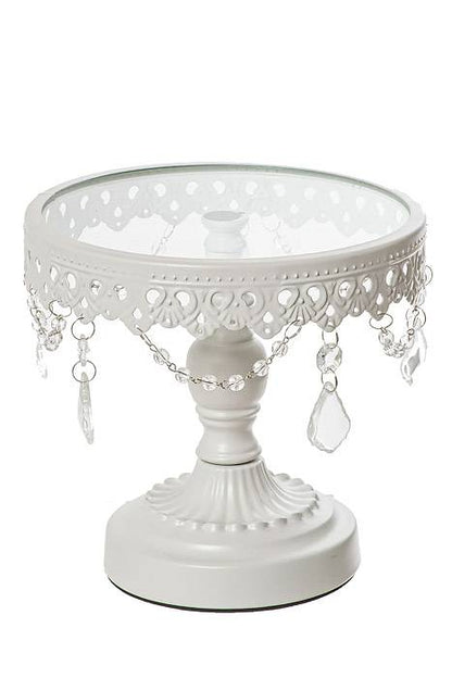 7" /9" /10.5" H Round Cake Stand W/crystal White