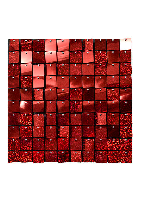 12" X 12" Foil Wall Mat Red