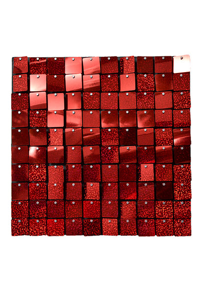 12" X 12" Foil Wall Mat Red