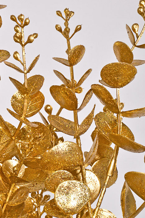 20" Eucalyptus W/Glitter Gold