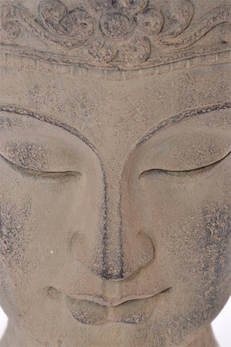 12" Resin Buddha Head Planter Sand