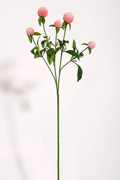 25.5" Artificial Globe Thistle Spray Pink