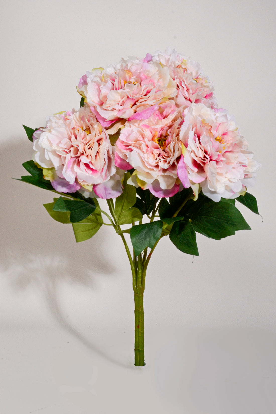 21.5" Silk Peony Bush Cream Pink