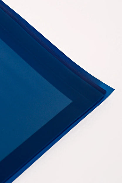 22.5" Flower Wrapping Paper W/Edge Navy Blue Pkg/20