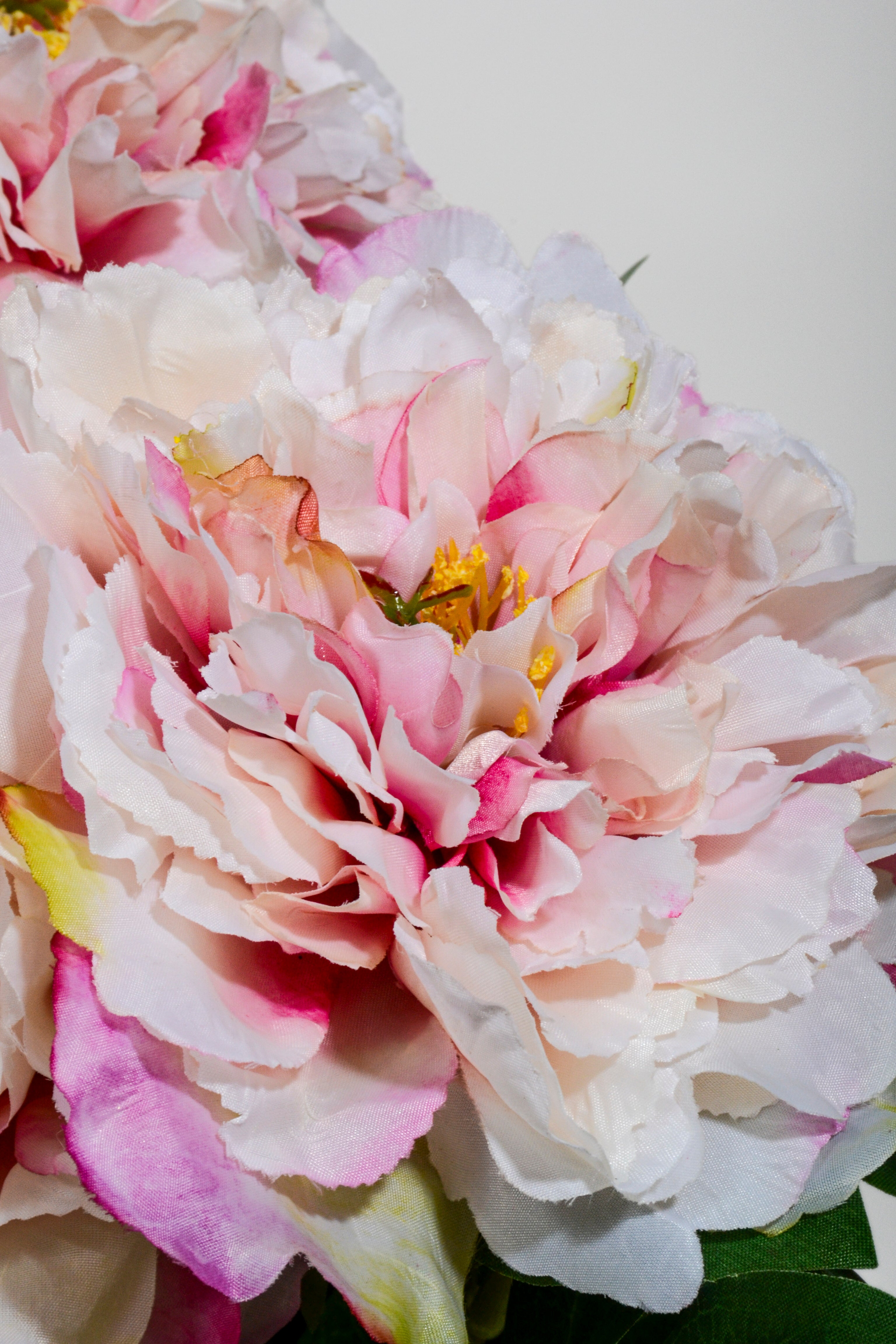 21.5" Silk Peony Bush Cream Pink