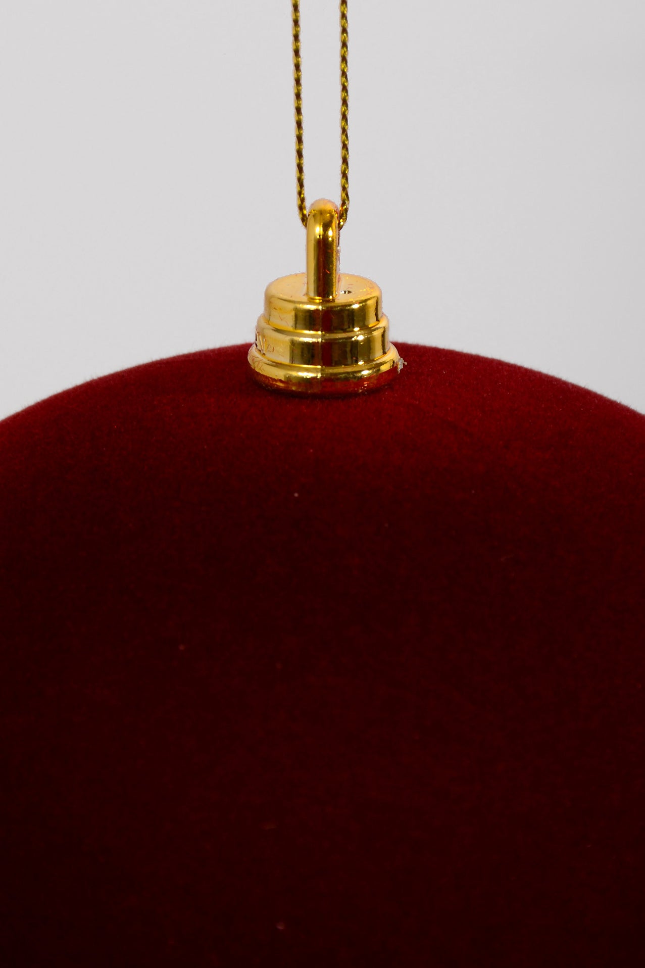 150MM Velvet Ornament Ball Burgundy
