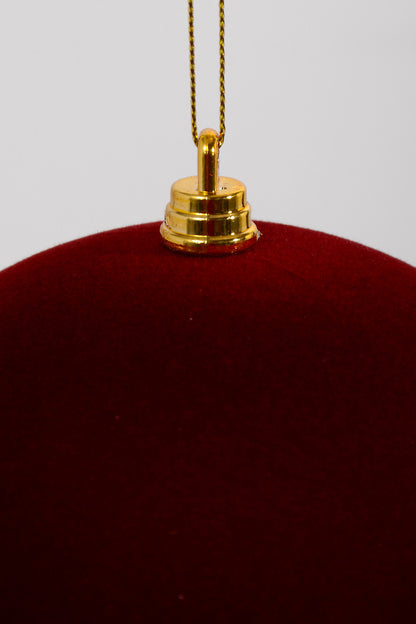 150MM Velvet Ornament Ball Burgundy