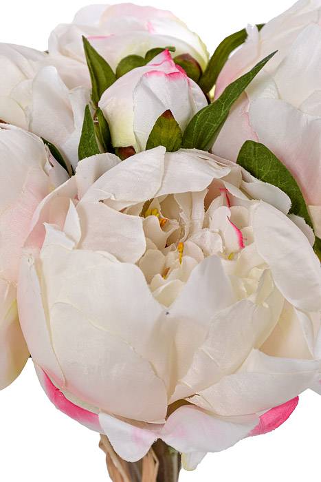 14&quot; Silk Peony Bouquet Cream/cerise