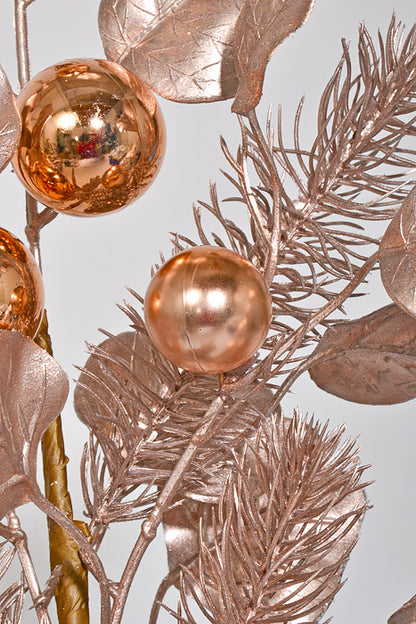 20" Ectroplanting Ball &amp; Leaf Rose Gold