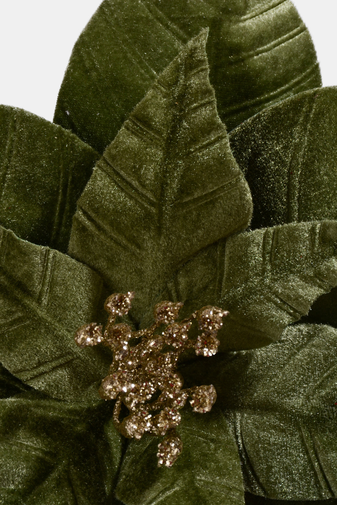 26" Velvet Poinsettia Stem Green