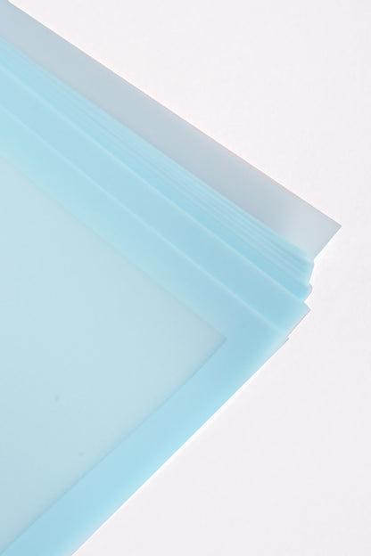 22.5&quot; Flower Wrapping Paper W/Edge Light Blue Pkg/20