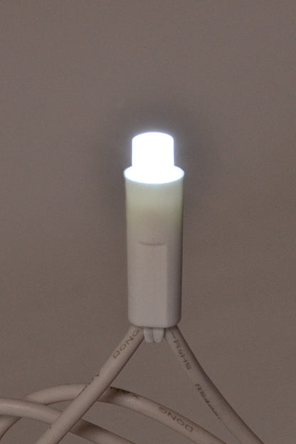 25.5Ft Ultra 50 Lights Frosted Led With White Wire Light Set Cool White