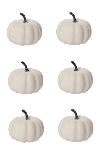 3.5" Pumpkin In Net White Pkg/8