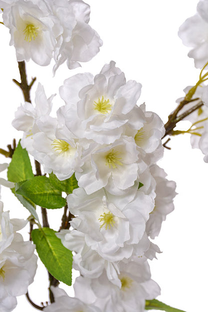 49" Silk Cherry Blossom Spray White