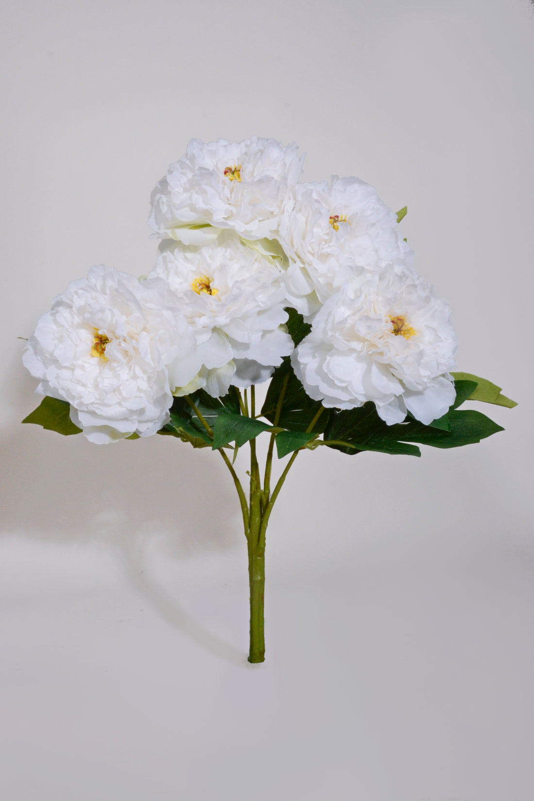 21.5" Silk Peony Bush White